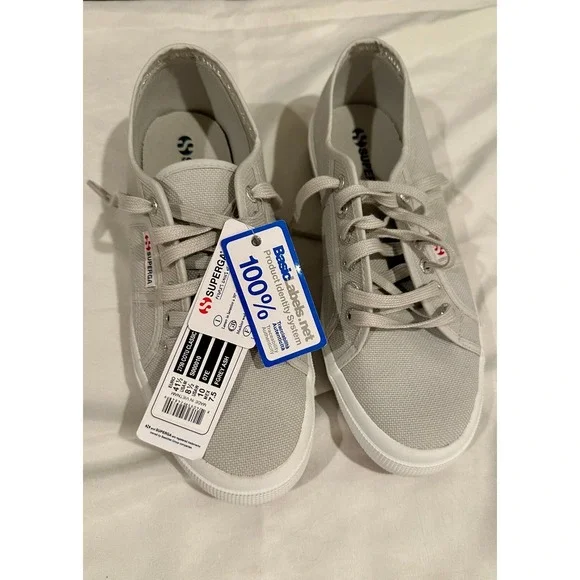 Superga 2750 Cotu Classic Canvas Lowtop Sneakers Grey Unisex 8.5M 10W NWOB - Picture 4 of 6